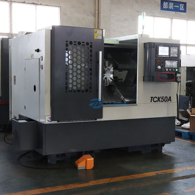 Máquina inclinada da máquina do torno do CNC TCK50A da máquina do torno da cama e do torno do CNC